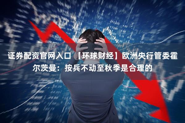 证券配资官网入口 【环球财经】欧洲央行管委霍尔茨曼：按兵不动至秋季是合理的